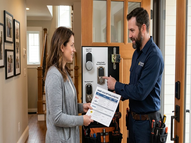 Smart lock installation - keypad deadbolt setup